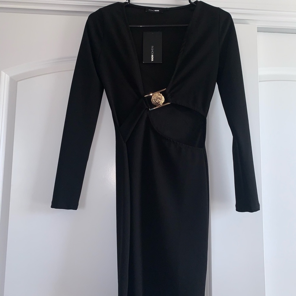 Black mini dress